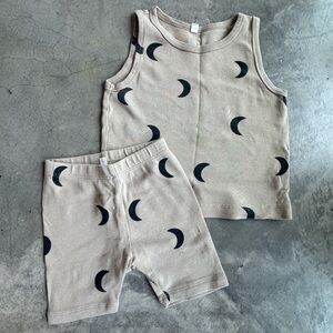 Dusky Midnight Vest & Biker Shorts Set